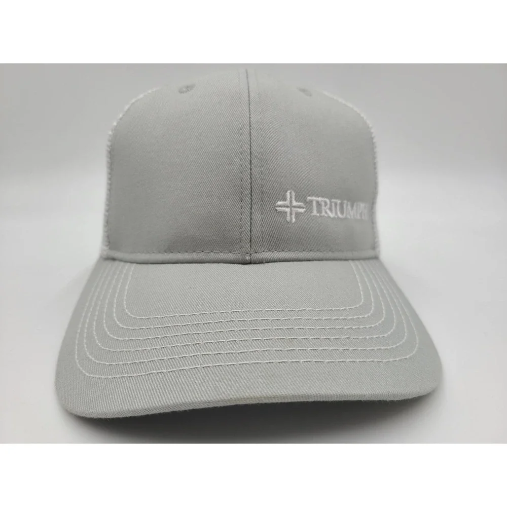 Triumph Brand Ahead Headgear Mesh Trucker Snapback Hat Cap Men Women Gray White‎